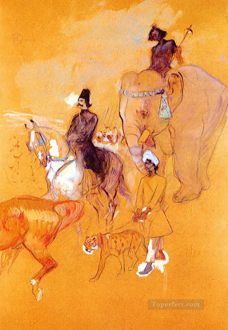 the procession of the raja 1895 Toulouse Lautrec Henri de Oil Paintings